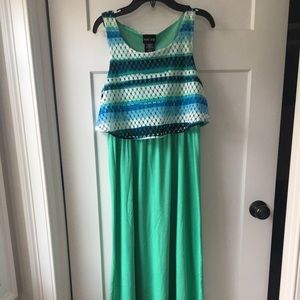 Teal maxi dress